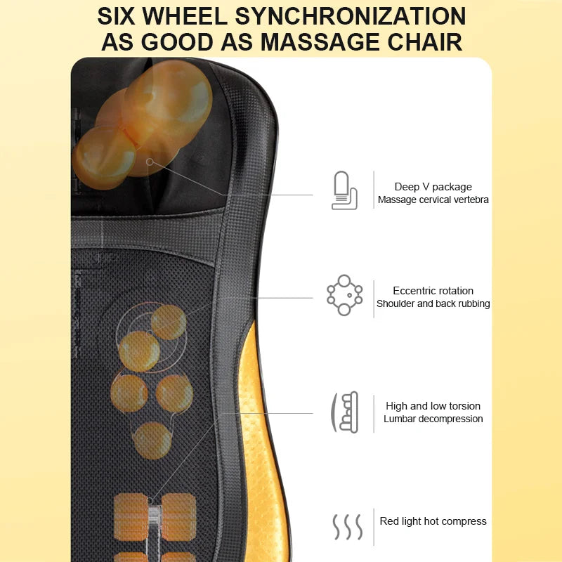 Shiatsu Back Massager with Heat for Deep Tissue Muscle Relief Back Massage Instrument Tidesmit