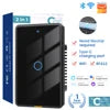 Smatrul Type C Wireless WiFi RF433 Smart Home Wall Switch with Alexa Google Home Timing Voice App Tuya Max Current 10A US 12*7.2*3.84cm Black 1gang Us Standard Tidesmit