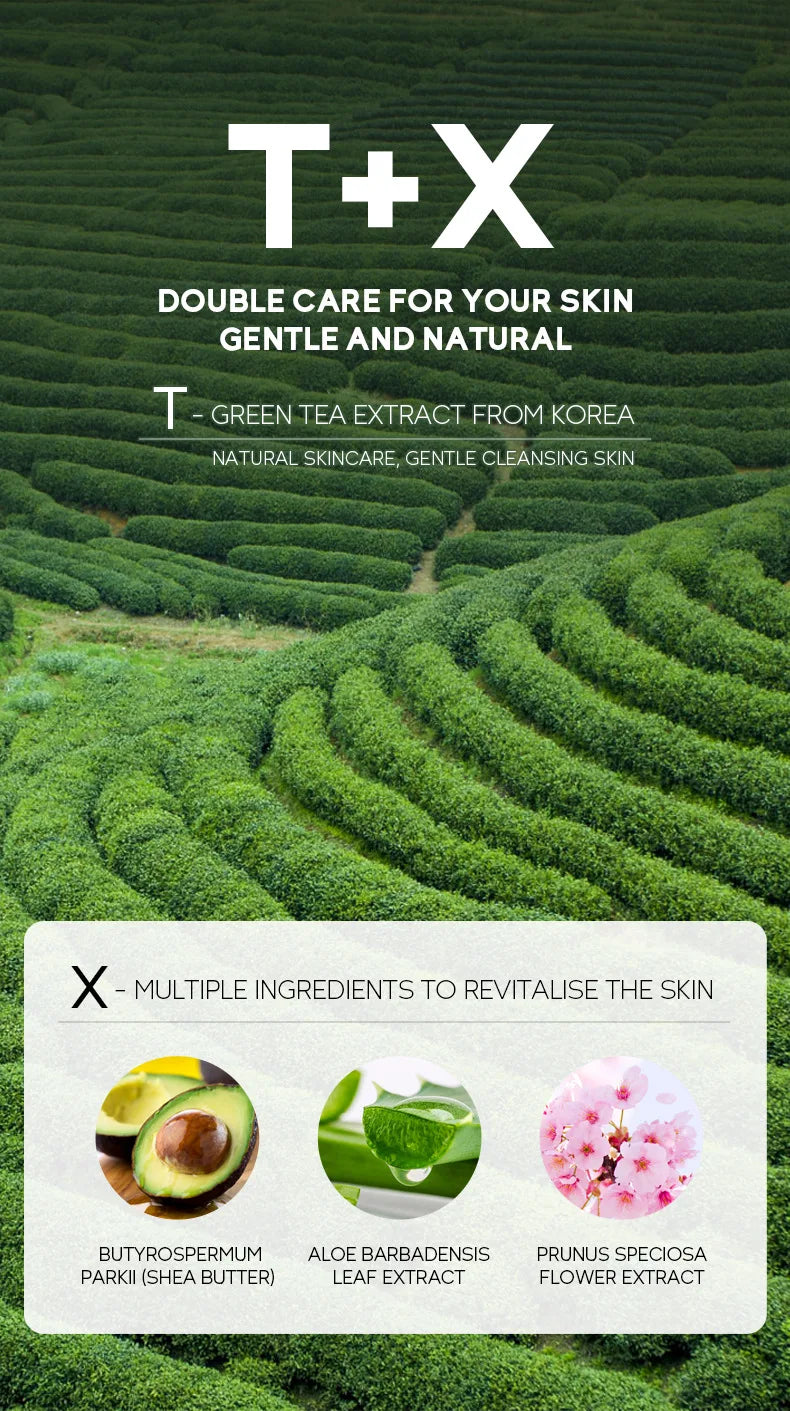 Facial Exfoliating Peeling Gel | Deep Pore Cleansing with Green Tea Scrubs Treatments Tidesmit
