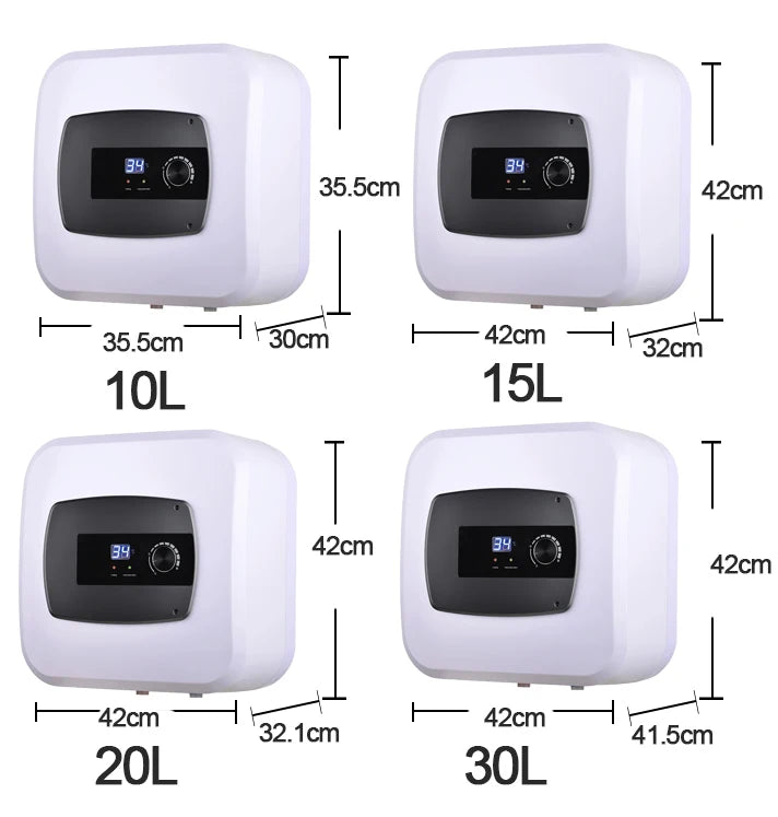 Spot Wholesale Launched 15 Liter Mini Electric Water Heater 1500W Upper Outlet Under Sink Storage Electric Hot Water Heater Tank Tidesmit