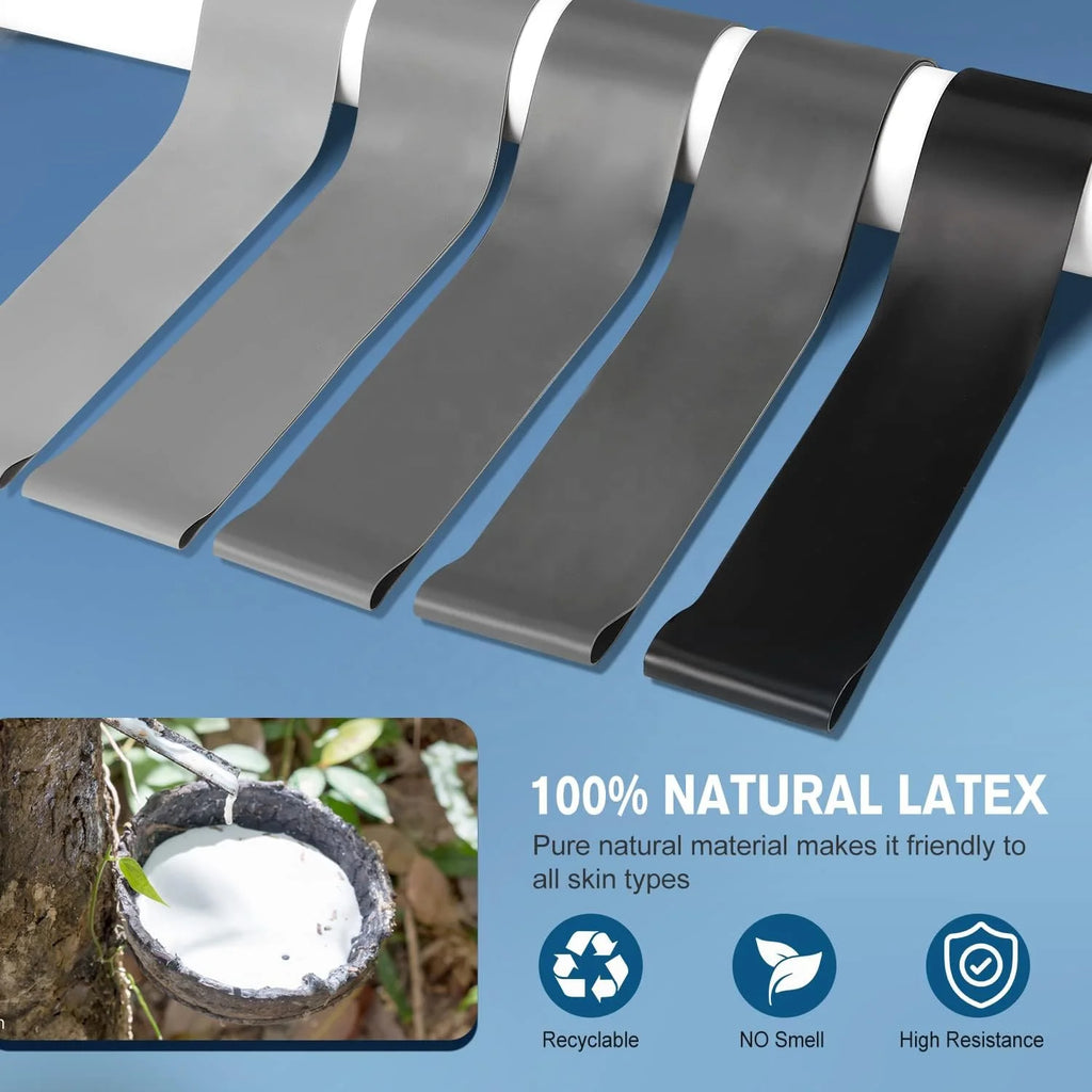 Rubber Elastic Loop Resistance Bands Yoga Gym Workout Bands Fitness Accessories Hip Booty Exercise Bands Factory Latex 5 in 1 Tidesmit