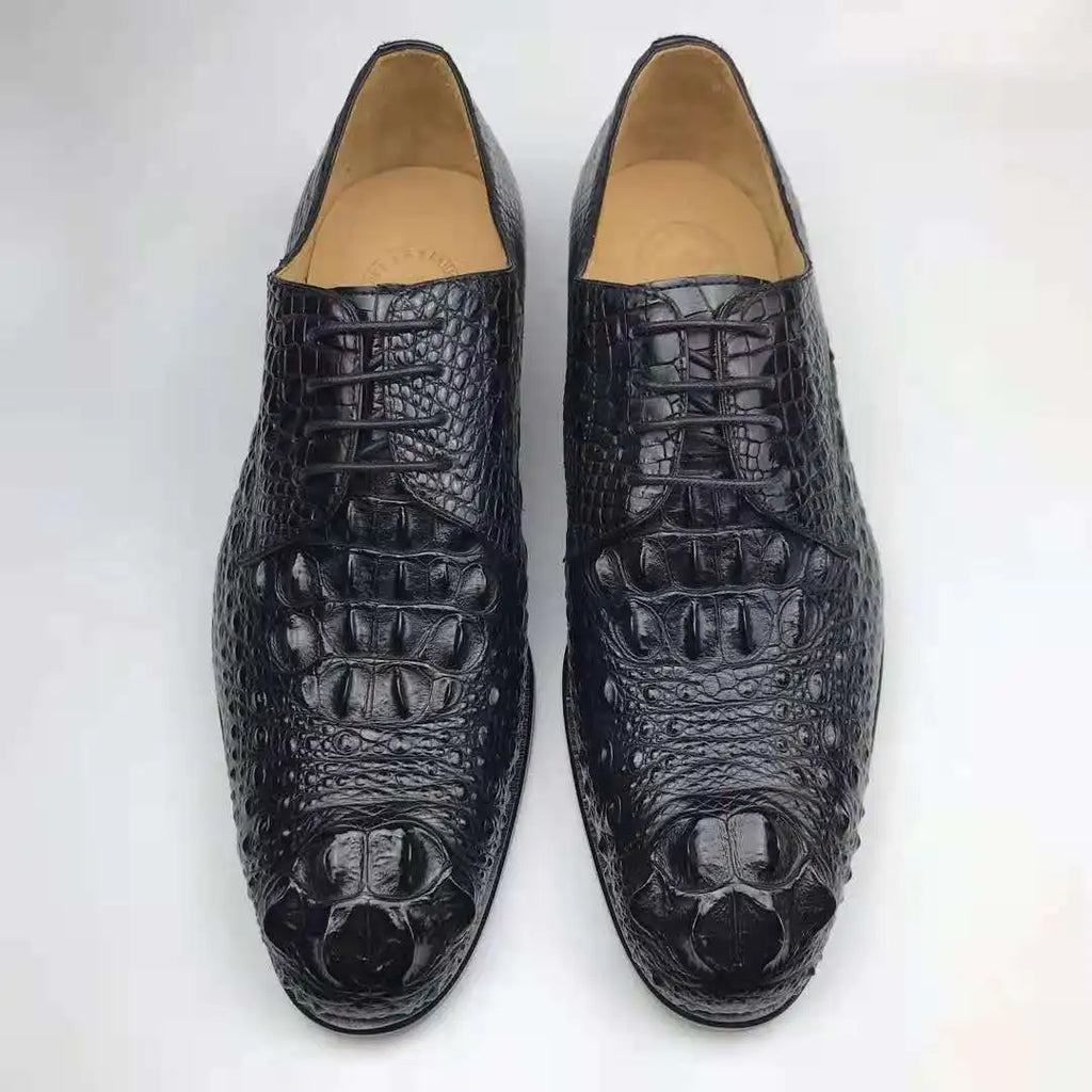 Goodyear Genuine Crocodile Leather Shoes Original Modish Stylish Alligator Dress Shoes Trendy New Customized Shoes Men