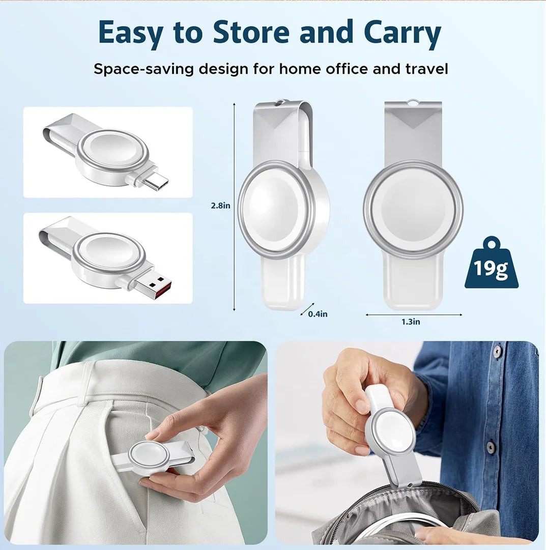 Power bank charger-Air Version Pocket Fast Charging PortableMini Keychain Type C USB Magnetic Wireless Smart Watch Charger Tidesmit