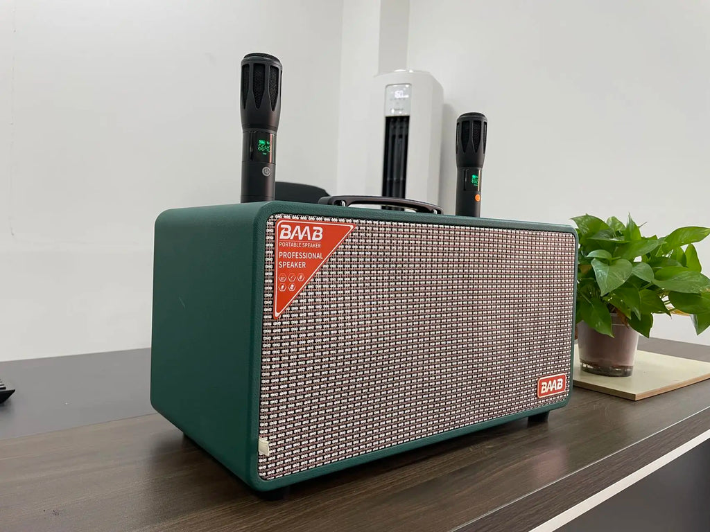 Super Bass Retro Wooden Wireless BT Karaoke Speaker Active HIFI Music Woofer RGB USB Connectivity Battery Computer Mobile Phone My Store