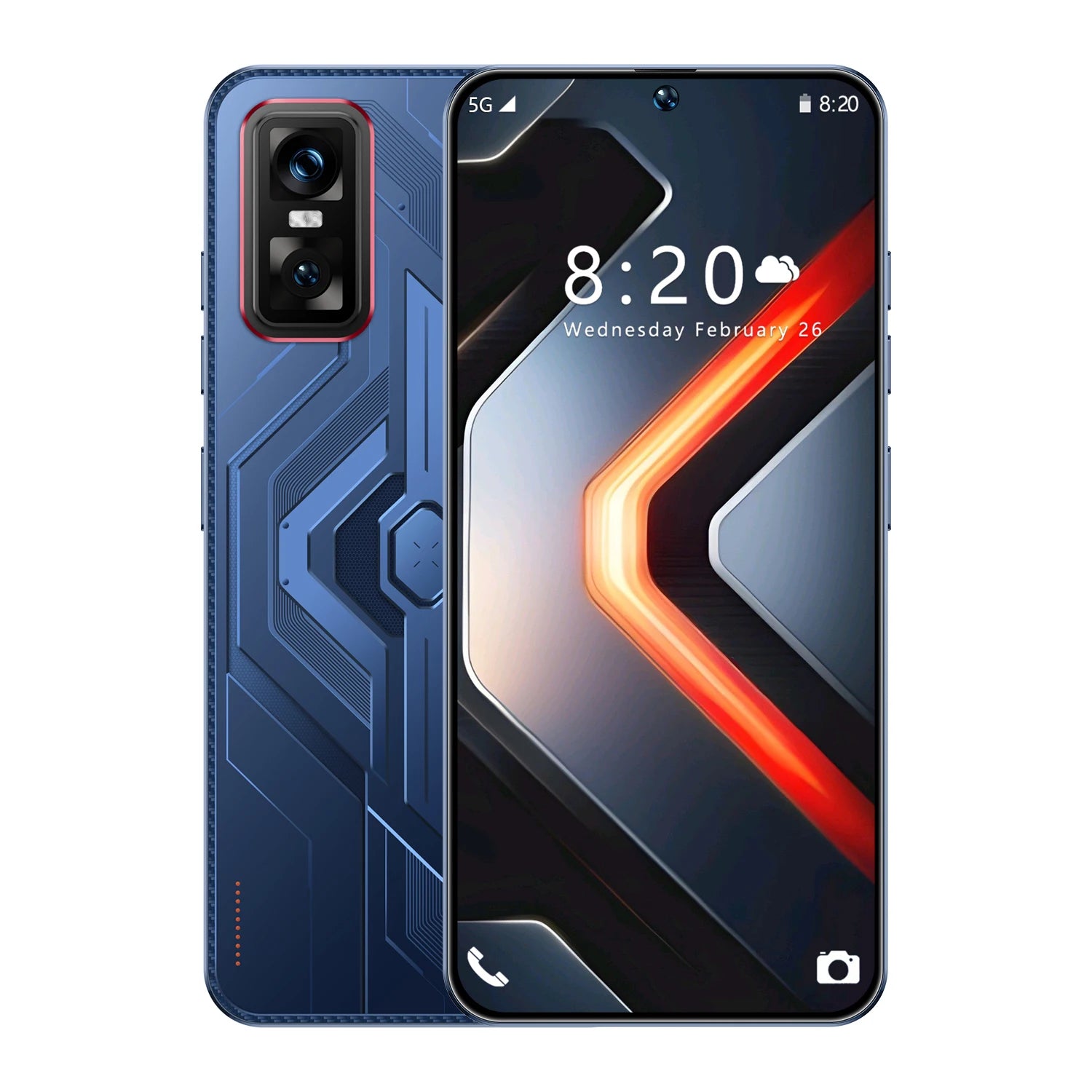 Android 14 5G Smartphone 7.3-inch 16GB RAM 1TB Storage Unlocked Mobile Blue 16g 1TB Tidesmit