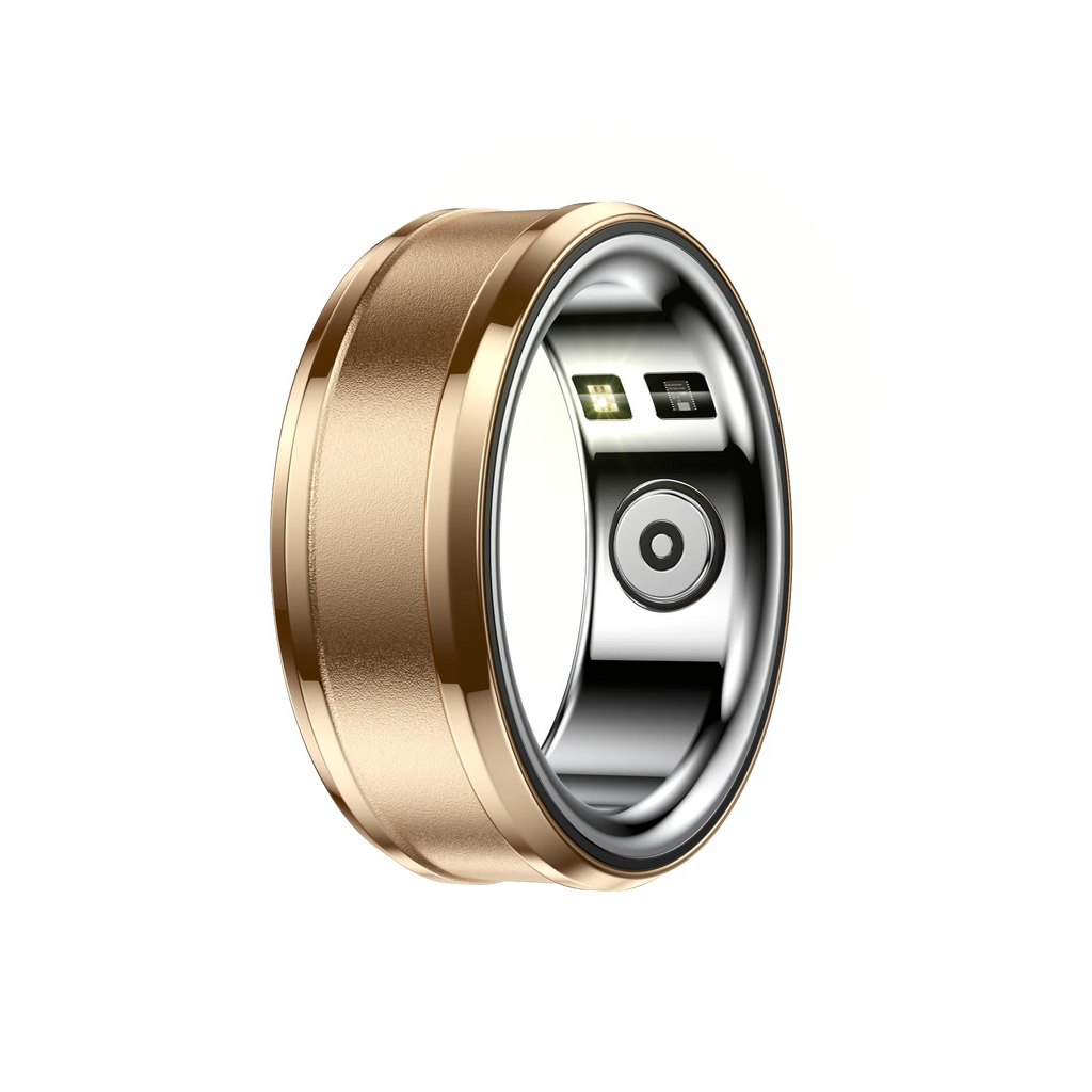 R3 IPX8 Waterproof Sleep Smart Health Ring Heart Rate Blood Oxygen Anillo Inteligente Sports Smart Ring with App for Android Gold Tidesmit
