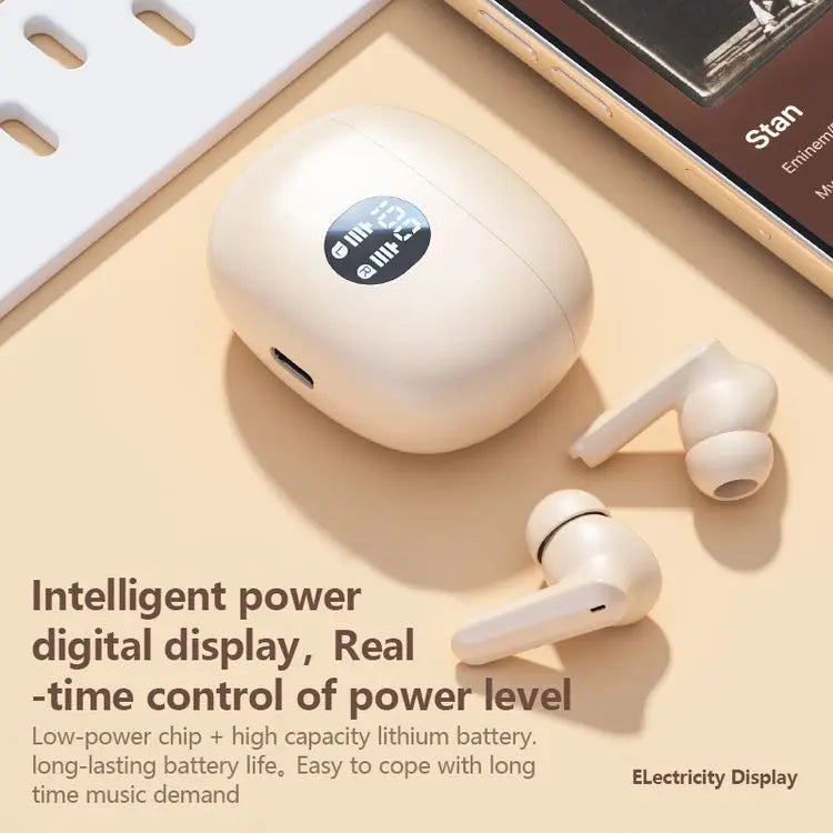 2025 New In-ear Wireless Sports Noise Canceling Earbuds with Led Battery Display Wireless Headphones Stereo Sound BTV5.4 Tidesmit