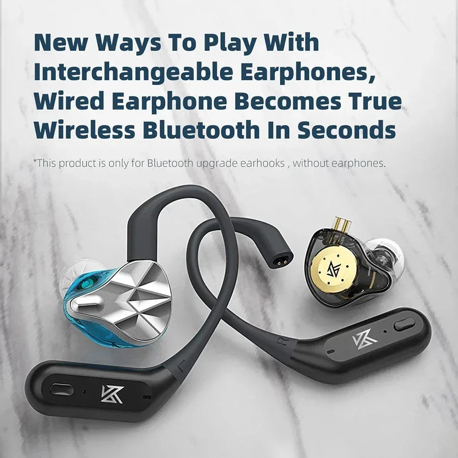 Bluetooth Wireless Adapter for KZ IEM C Pin Ear Hooks - Tidesmit Tidesmit