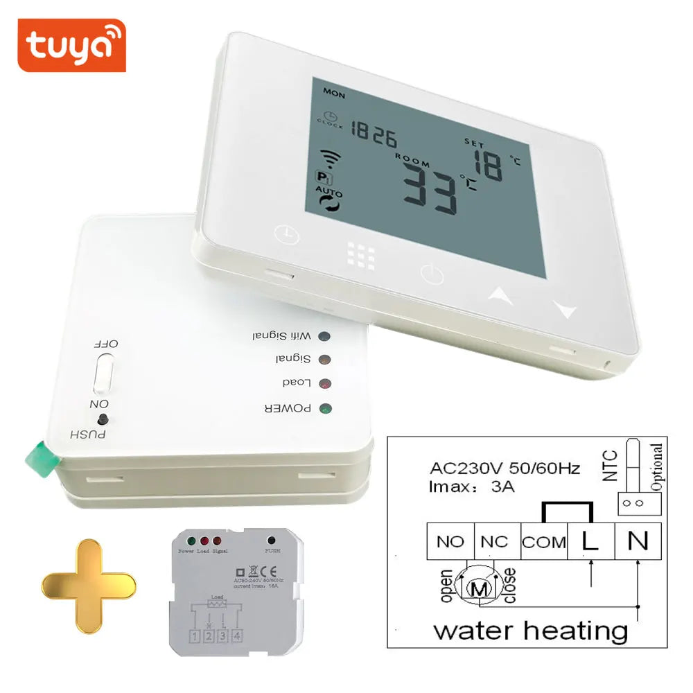 Wireless WIFI RF Thermostat 6 Sub-Chamber Hub Controller Central for Heat Mat/Underfloor Heating/Thermostatic Valves/Gas Boiler