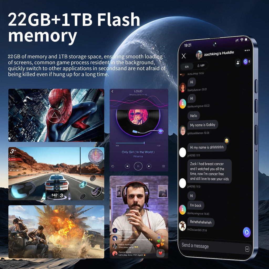 S25 Ultra 5G Smartphone 22GB RAM 1TB Storage Android 15 Unlocked Tidesmit