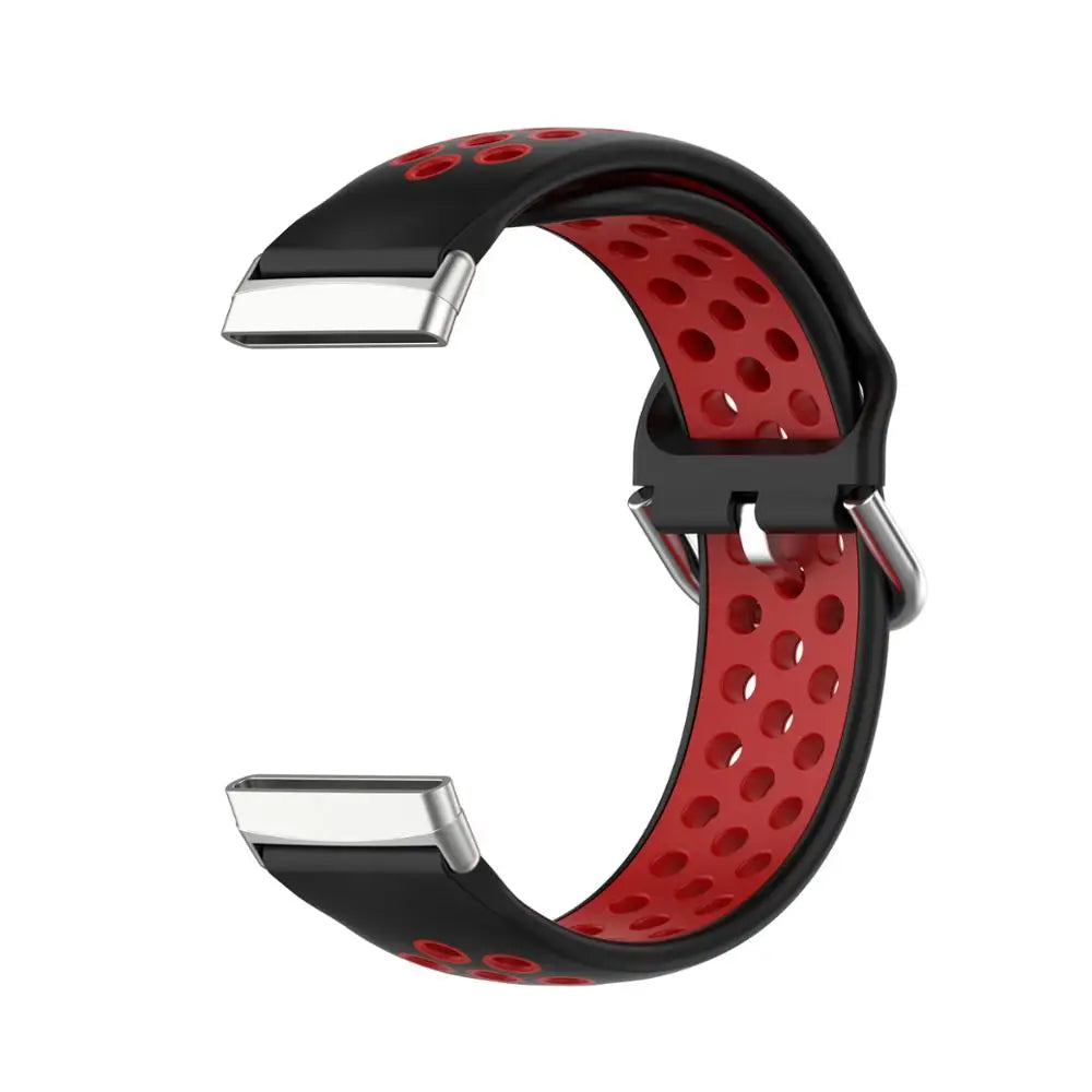 Colorful soft silicone sport wrist strap for Fitbit Versa 3 and Sense smartwatches by Tidesmit