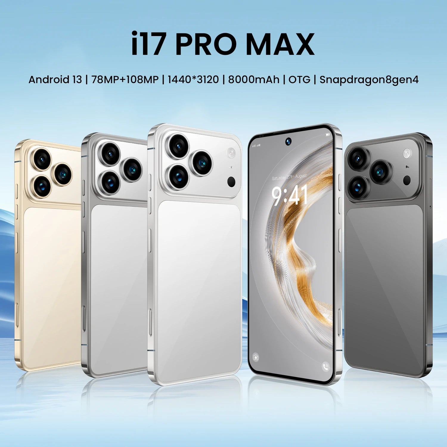 5G Smartphone 7.3 Inch AMOLED 16GB RAM 1TB Storage Unlocked Mobile Tidesmit
