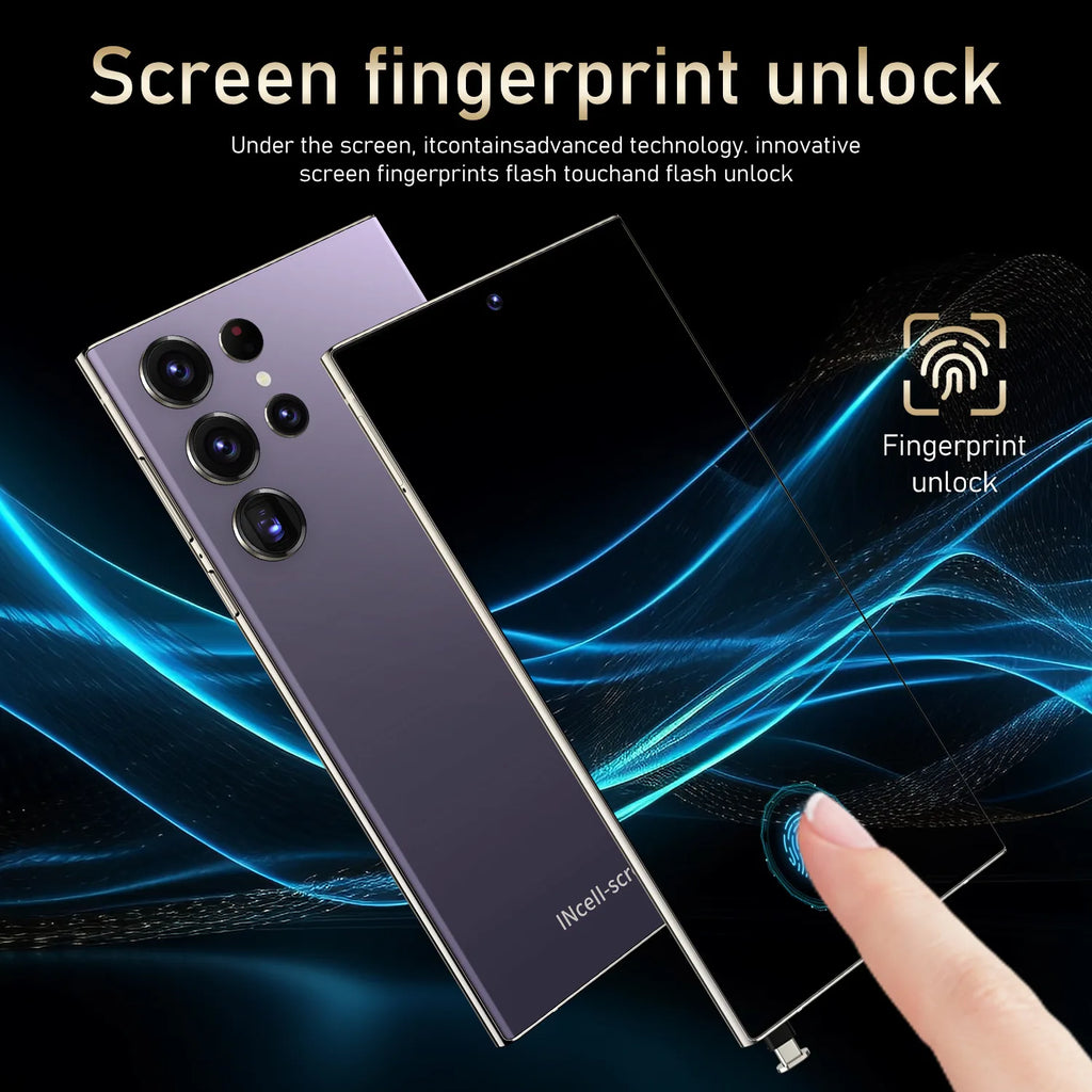 Samsung S25 Ultra 5G smartphone with 16GB RAM 1TB storage and 7000mAh battery in unlocked gallery view