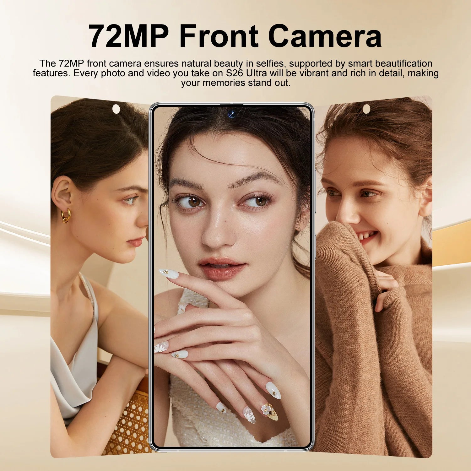 Tidesmit S26 Ultra 5G smartphone with 7.3-inch display 16GB RAM 1TB storage and 108MP camera for high-res photography