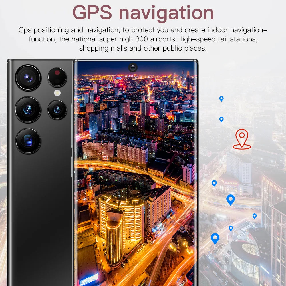 SVm Sun S23 Ultra Android Smart Phone High Quality 8+256GB HD Screen Resolution LTE and CDMA Cellular in French and Spanish Tidesmit