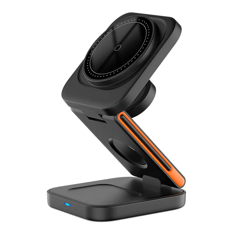 Power bank charger-Trending Products 2025 New Arrivals Phone Watch Earphone Station Mini Travel Power Bank 3 in 1 Foldable Wireless Charger Stand Tidesmit