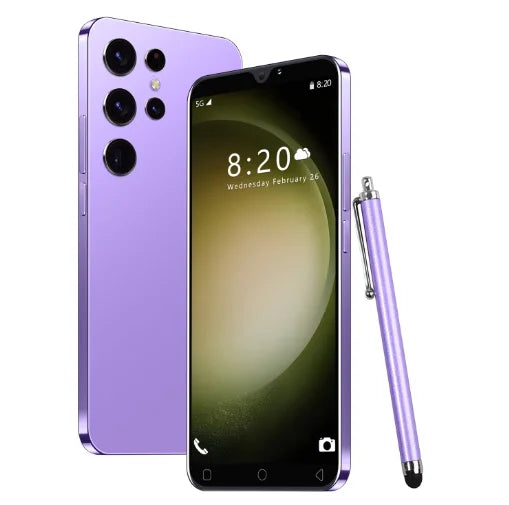 SVm Sun S23 Ultra Android Smart Phone High Quality 8+256GB HD Screen Resolution LTE and CDMA Cellular in French and Spanish Purple 4 G 1TB|AU Tidesmit