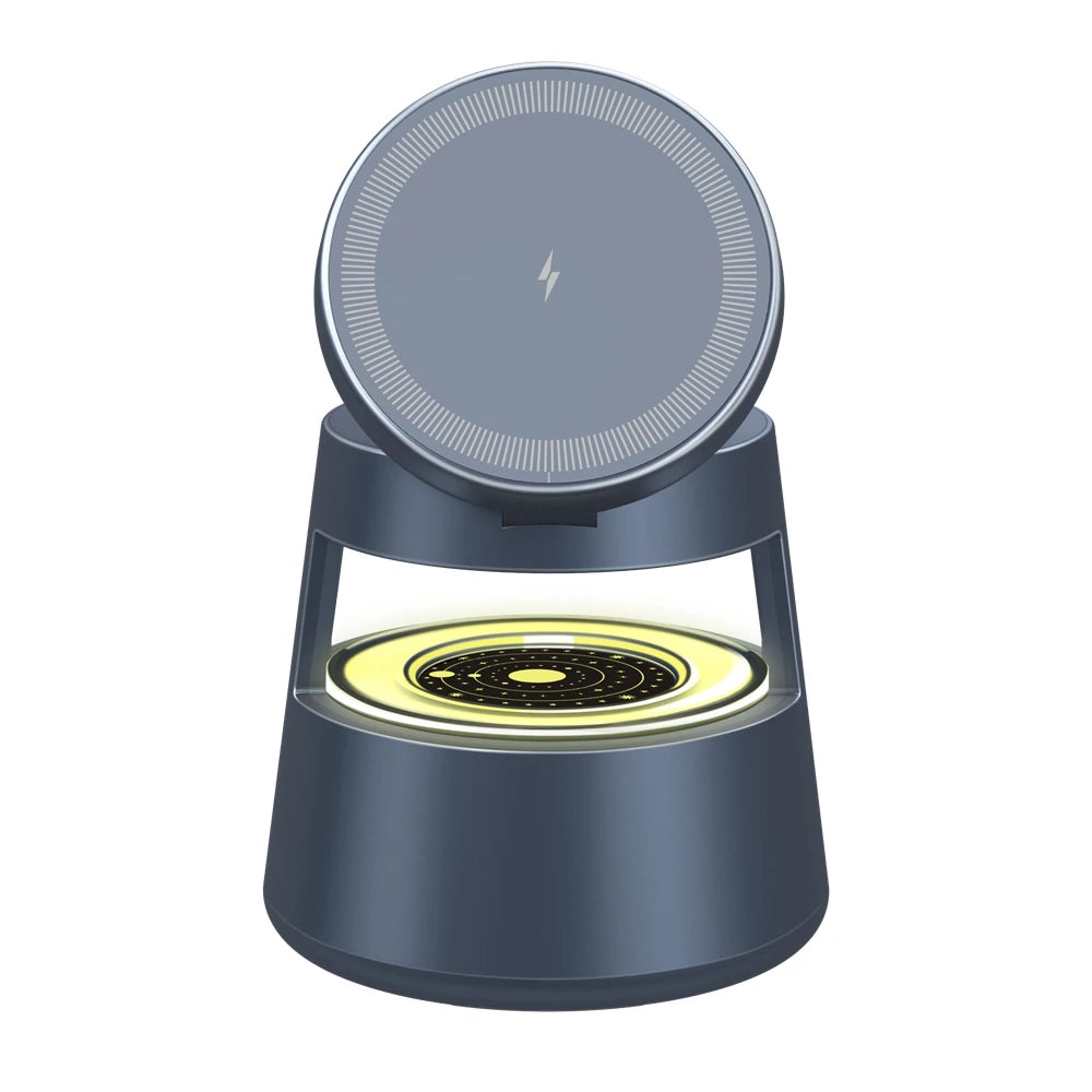 Wireless Charger Multifunctional 3 in 1 Wireless Charger Station with Night Light for Mobile Phones Headphones Watches Tidesmit