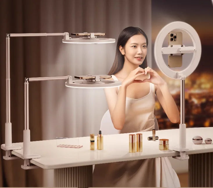 Professional LED Ring Light for Mobile Phone Beauty Selfie Video Recording for Live Broadcast TikTok-Mobile Phone Stand Lighting Tidesmit