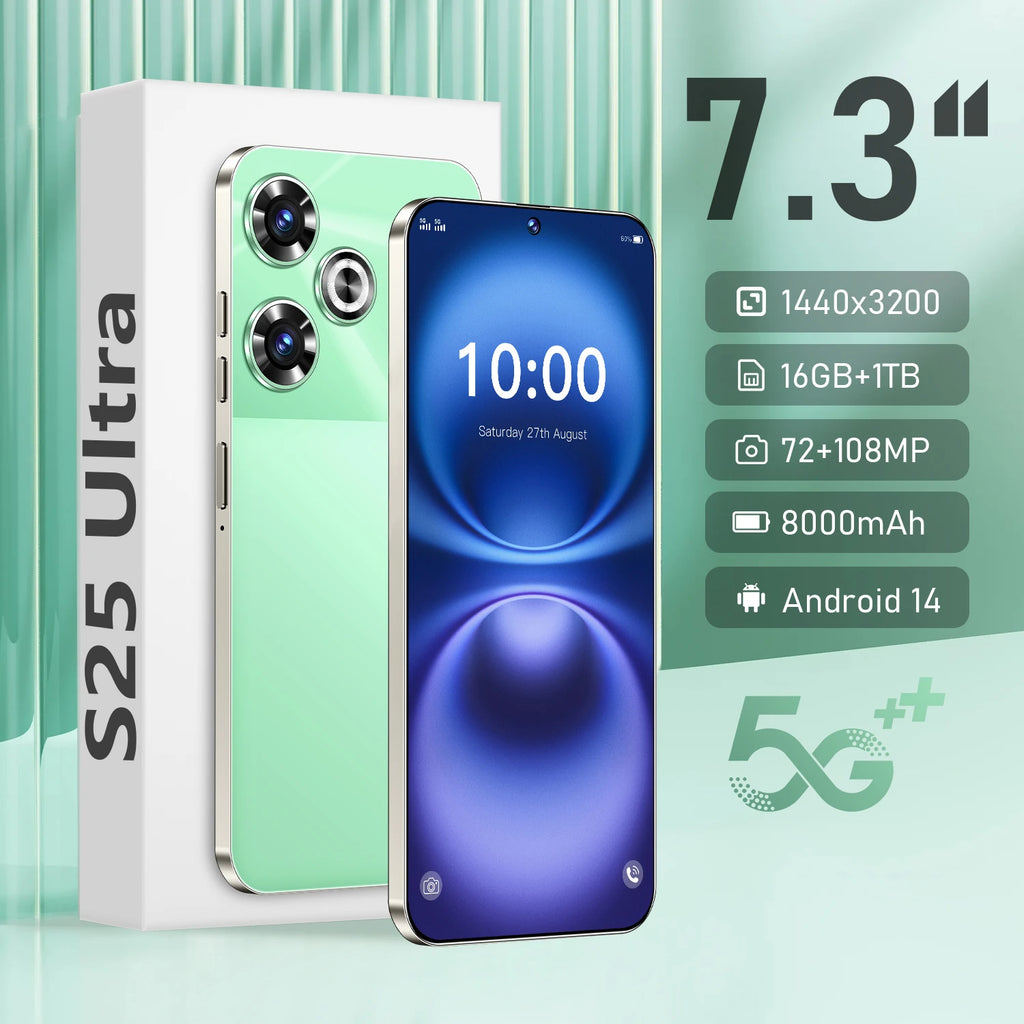 S25 Ultra 5G Smartphone, 16GB RAM, 1TB Storage - High Performance Phone Tidesmit