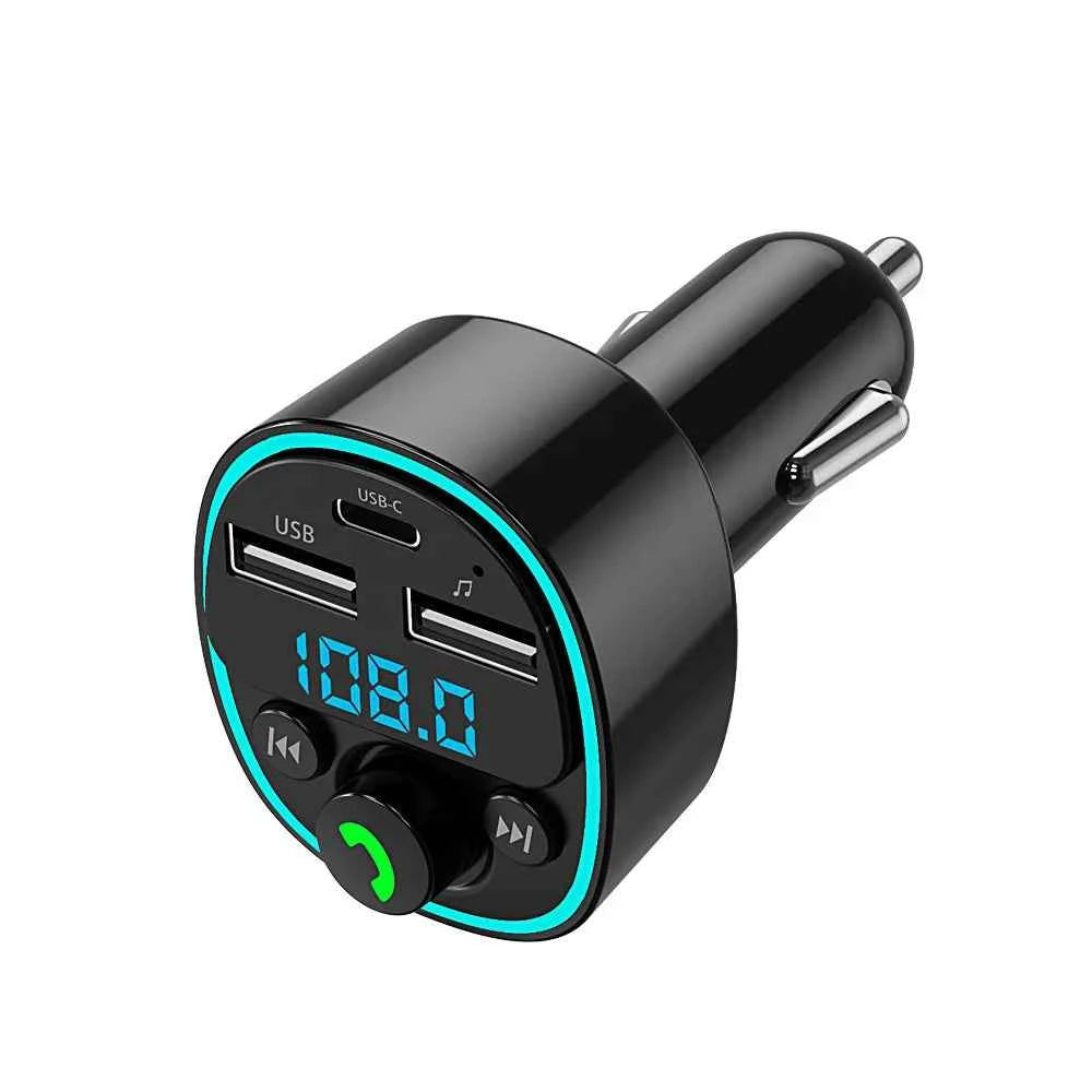 PD25W QC Dual USB c 3.1A Wireless Handsfree Audio Car Mp3 Player Car Kit Fast Charger Fm Transmitter Modulator for Car My Store