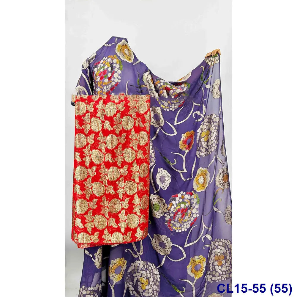 Lisami RTS Luxury Silk Fabric Elegant Multi-Color 3D Metallic Handcut for Dresses Weddings and Curtains