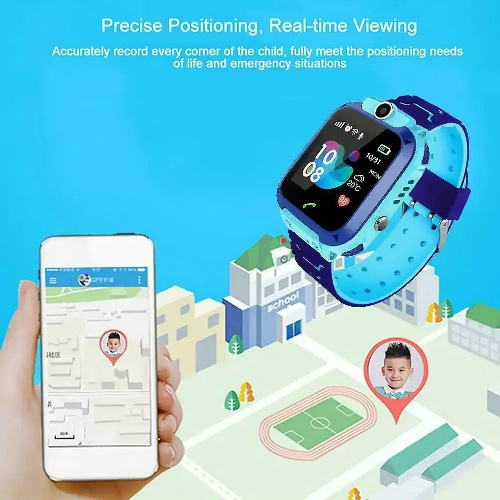 Q12 Kids Watch 1.44 Inch LBS Positioning IP67 Anti-lost Smart Watch Tracker SOS SIM Call GSM SIM Xmas Gifts for Child Kids Q12 - Tidesmit