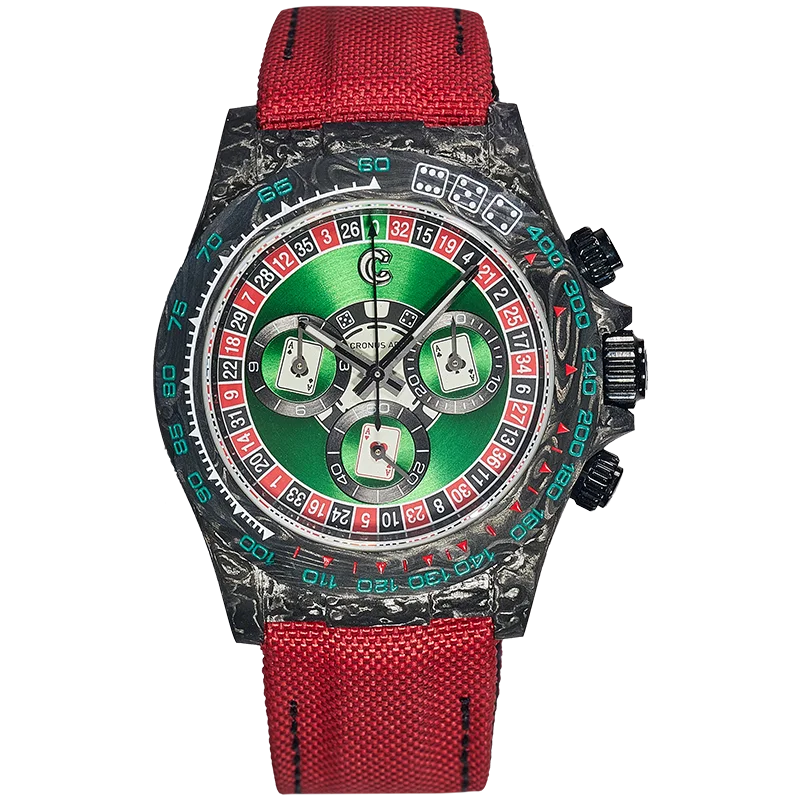 Day-tona Limited Edition Graffiti-Style Mechanical Watch-Carbon Fiber Case 40mm Sapphire Crystal Glass Pointer Hangzhou 20mm