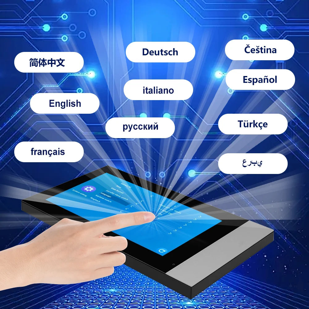 Tuya Smart App Remote Control ID Card Unlock Recording Smart Wifi Video Door Phone Doorbell Intercom System for Villa Tidesmit