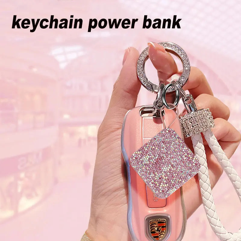 Mini Emergency Power Bank 3300Mah With Keychain and Mirror PowerBank 5000Mah Tidesmit