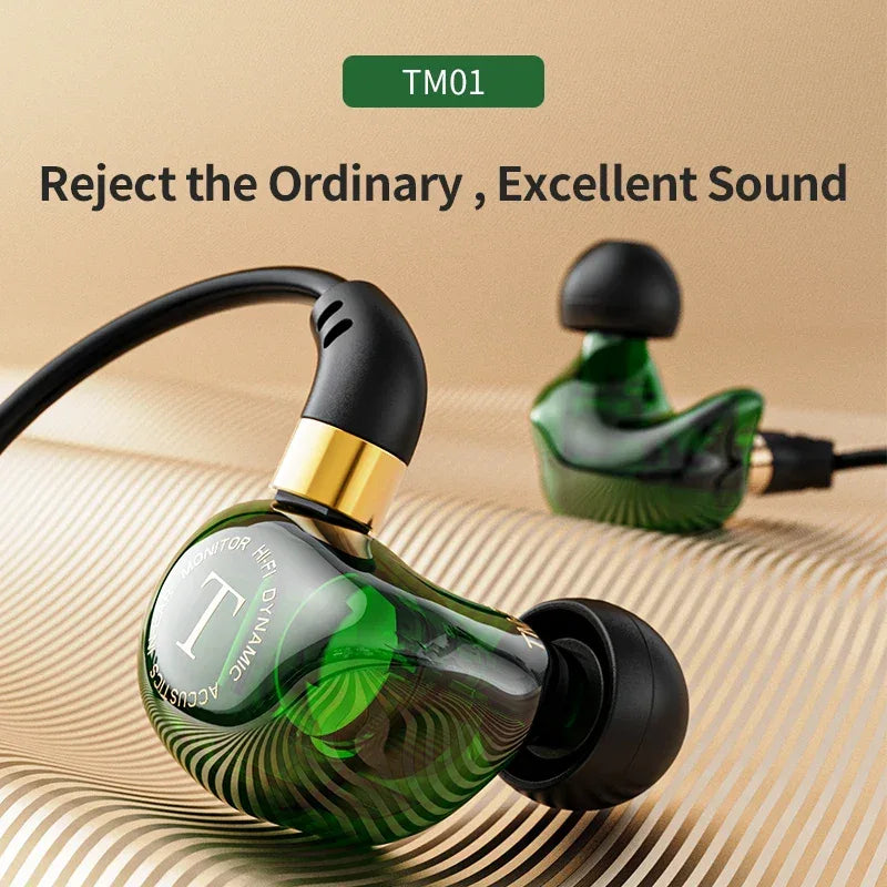 Tidesmit Wired Headphones with Dual Drivers and Bass Stereo - 1 Pair Tidesmit