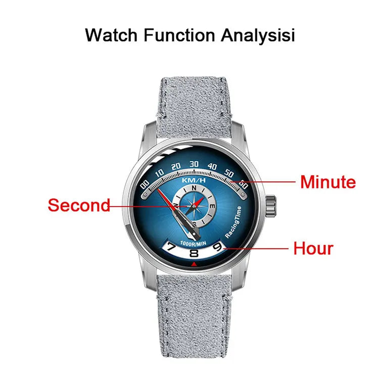 Racing Time Luxury Men Mechanical Wristwatch Sw200 Automatic Retrograde Design & Sapphire Luminous Carbon Fiber Dial Watches