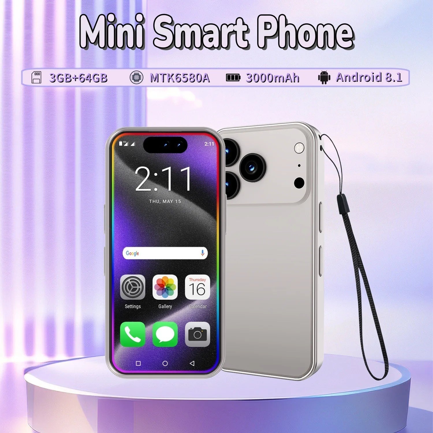 Android 8.1 Wholesale Mini Smart Phone I17 Pro 4.9" Dual SIM Smart 4G/3G 2GB 16GB WIFI 3000mAh Mobile Cell Phone Children Gift Tidesmit