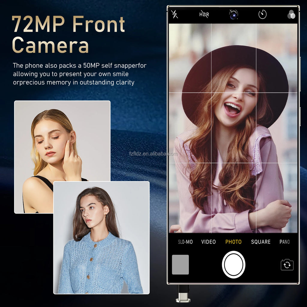 Tidesmit S24 Ultra 7.3 inch 5G smartphone with 16GB RAM 1TB storage and 108MP camera in sleek modern design