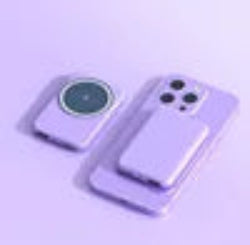 Exquisite Design Mini Power Bank Cellphone Purple 10000mah Wireless Magnetic PowerBank for Mobile Phone Purple Tidesmit