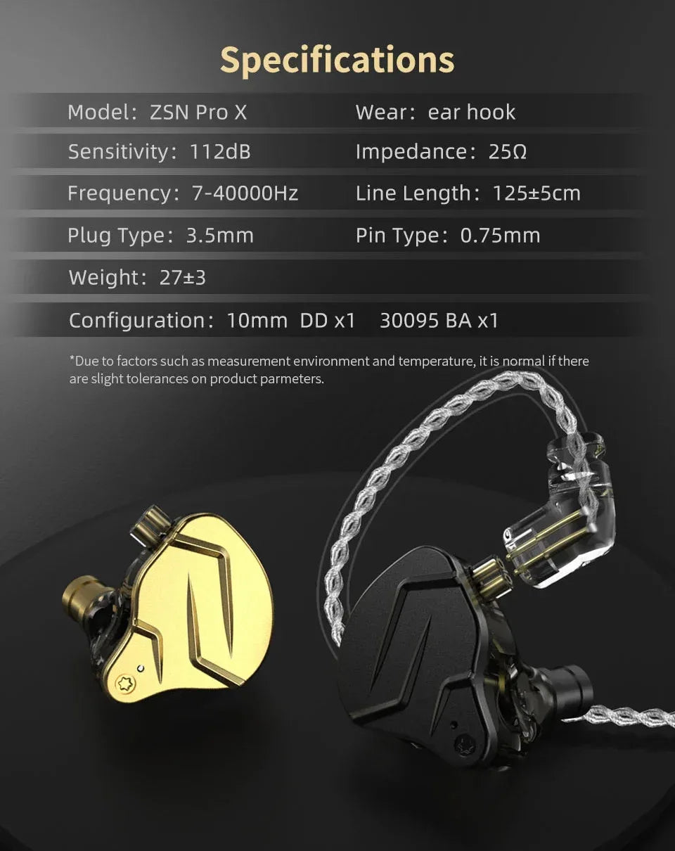 Wired In-Ear Monitors with Mic - Hybrid HiFi Bass Audio | Tidesmit Tidesmit