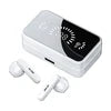 Earbuds bluetooth Wireless Long Battery Sports Earbuds Waterproof Heavy Bass Led Digital Display Gaming Earphones White T19 Tidesmit