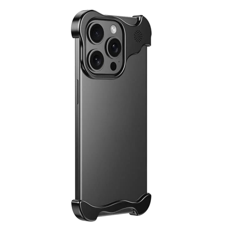 iPhone 16 Protective Shell Heat Dissipation Metal Corner Pad Screen Protector Black PVC box Tidesmit