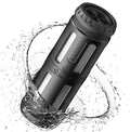 LS IPX5 Portable Blue Tooth Speaker Fm Radio Flashlight Speaker with Flashlight Table Lamp Wireless Speaker LED Light Camping- Black My Store