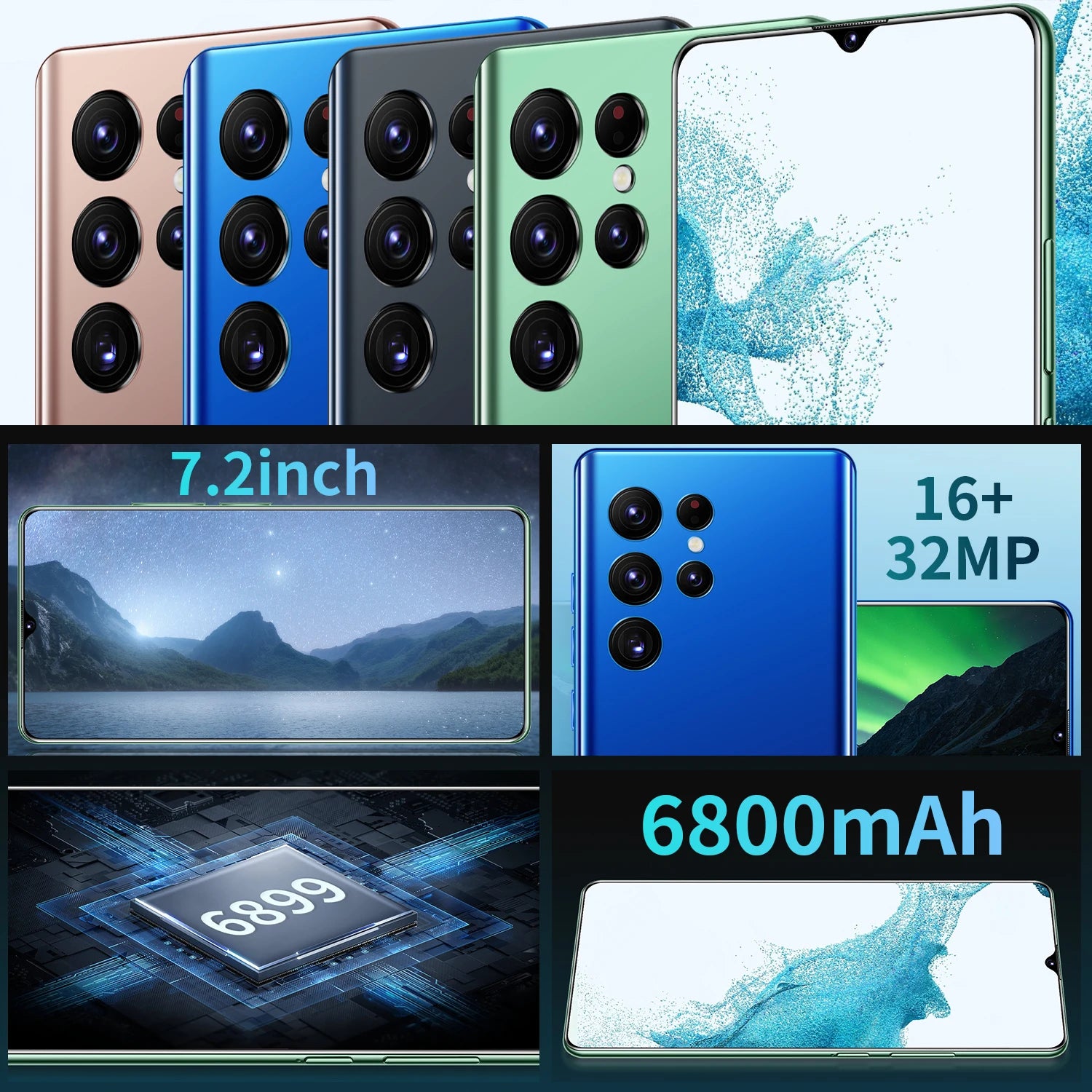 Smart Phone Low Price S23 3+32GB Phones Mobile Android Smartphone 3g 4g 5g Smartphone Smart Phones Tidesmit