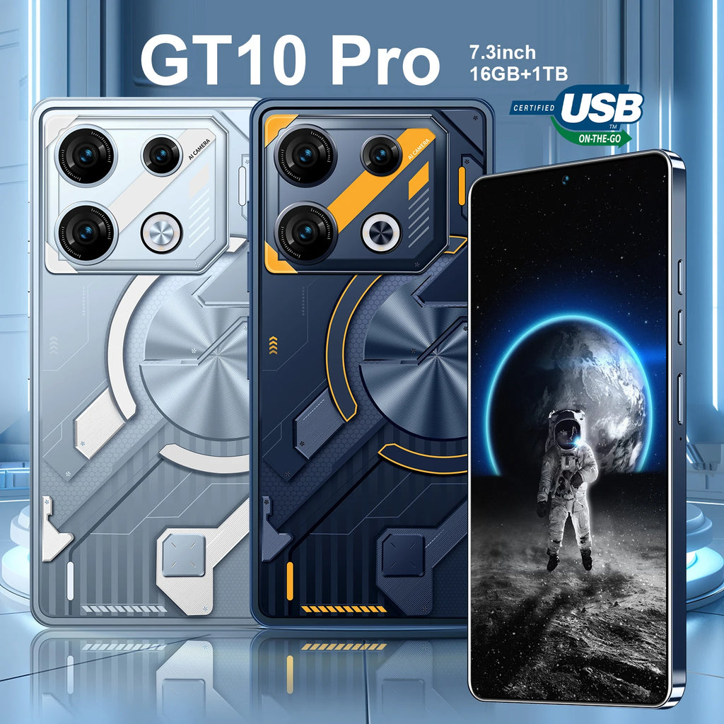 GT10 Pro Android Smart 5G Phone with 16GB RAM & 1TB Storage HighDef Screen Tidesmit