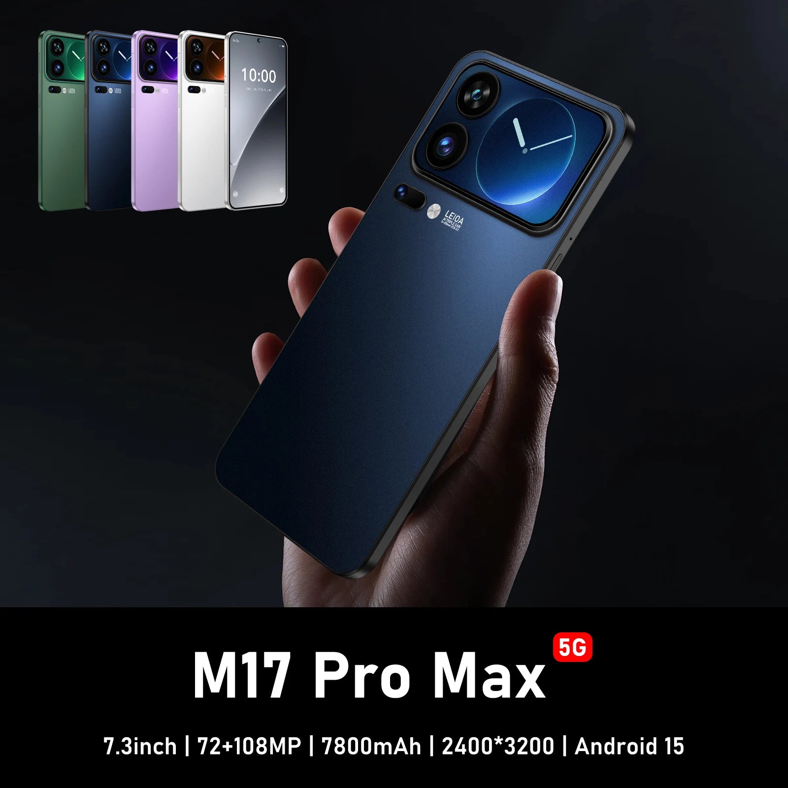 Tidesmit 7.3-inch 5G Smartphone, 16GB RAM, 1TB Storage - Unlocked Tidesmit