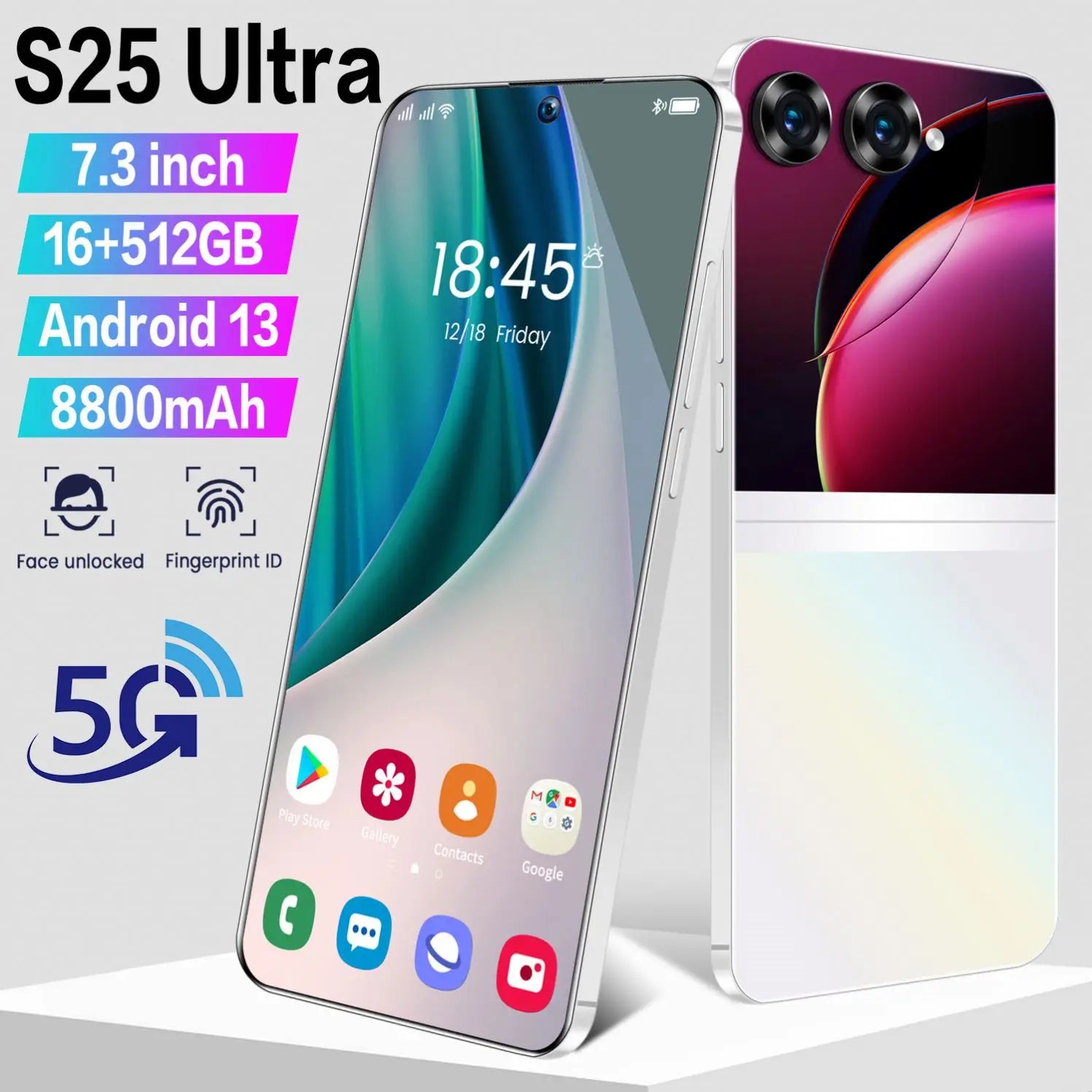 5G Android Smartphone, 512GB Storage, AMOLED Display - Tidesmit Tidesmit