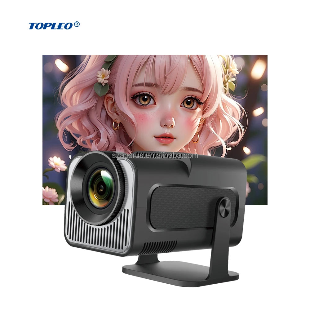 Topleo oem projector full hd portable retro projector 4k video smart home lcd hy320 mini outdoor android projector Black Tidesmit