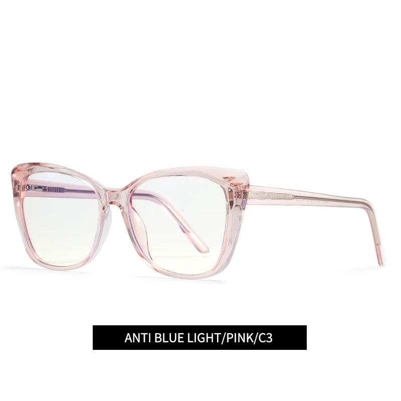 Monture Lunettes Chic Floral Cateye Women High Quality Eyewear Luxury Blue Light Filter Plastic 2023 Optical Frames Eyeglasses