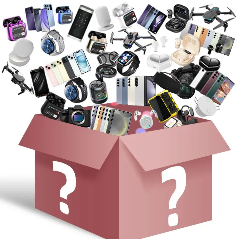 MysteryBox Electronics Surprise Explosion Smart Watch Caja Misteriosa Box Excitedly Opening the Box - Tidesmit