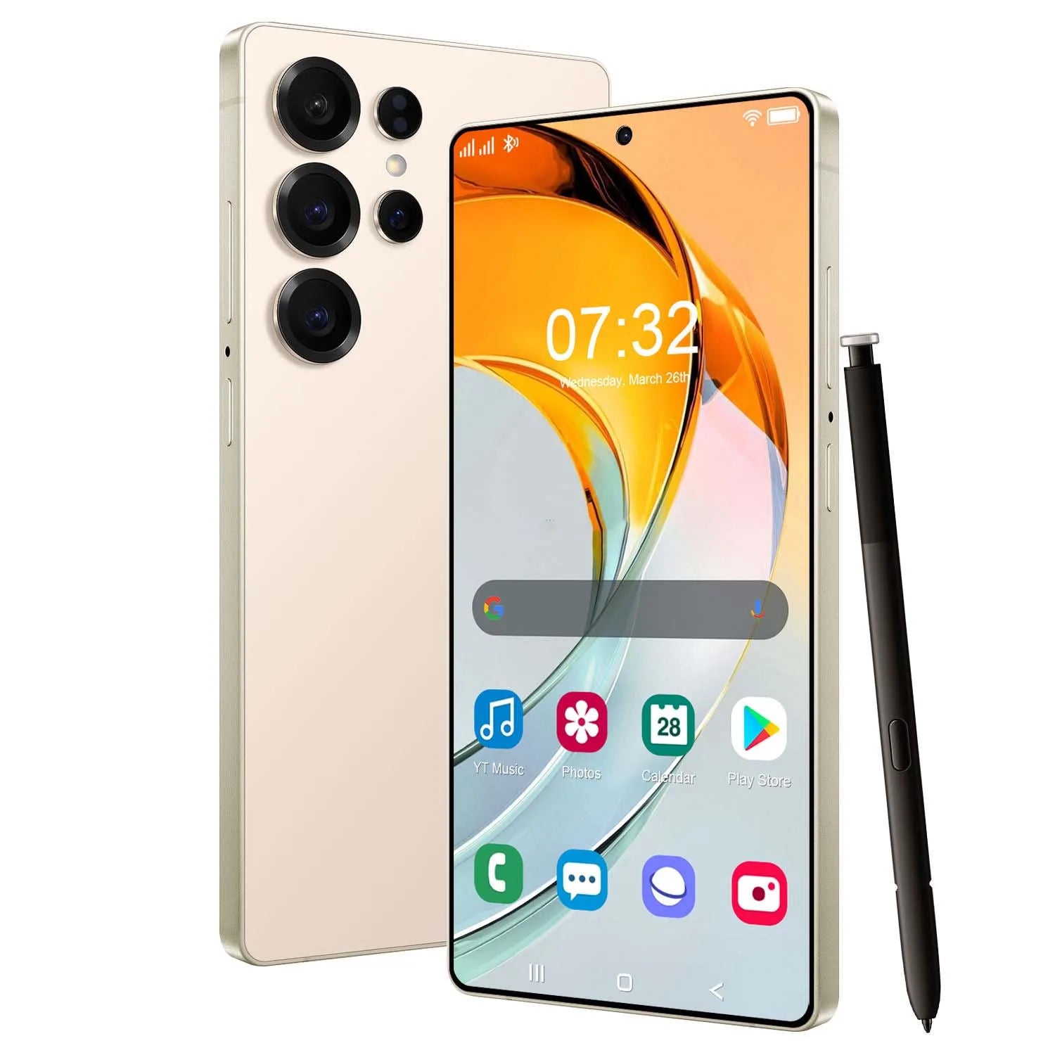 S25 5G Smartphone, 108MP Camera, 128GB Storage - Tidesmit Essential Gold 4 G 128 GB Tidesmit
