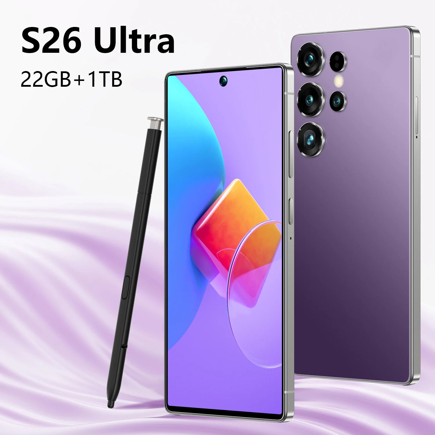 S26 Ultra smartphone featuring 7.3 inch screen 22GB RAM 1TB storage and 5G connectivity for high performance