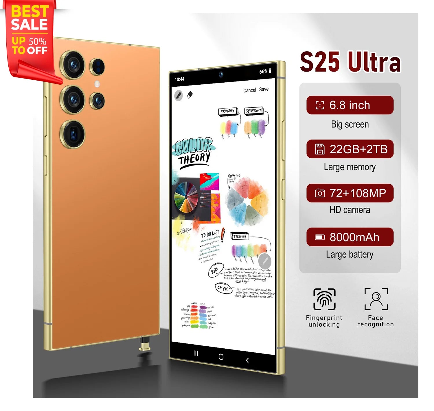 S25 Ultra 5G smartphone side view showing sleek design and high-definition edge-to-edge display