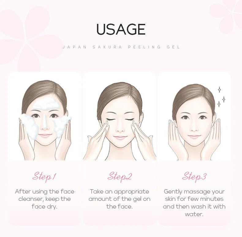Sakura Exfoliating Face Scrub Gel - Deep Pore Cleanser for Smooth Skin Scrubs Treatments Tidesmit